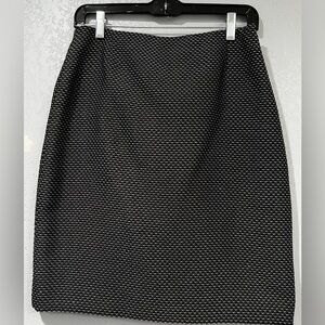Alex & Marie Black/White Geometric Pencil Skirt Knee Length Size 4P